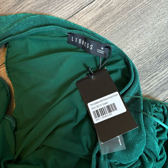 Princess Polly Goddess Minidress Forest Green Size US 6 NWT - Picture 7 of 9